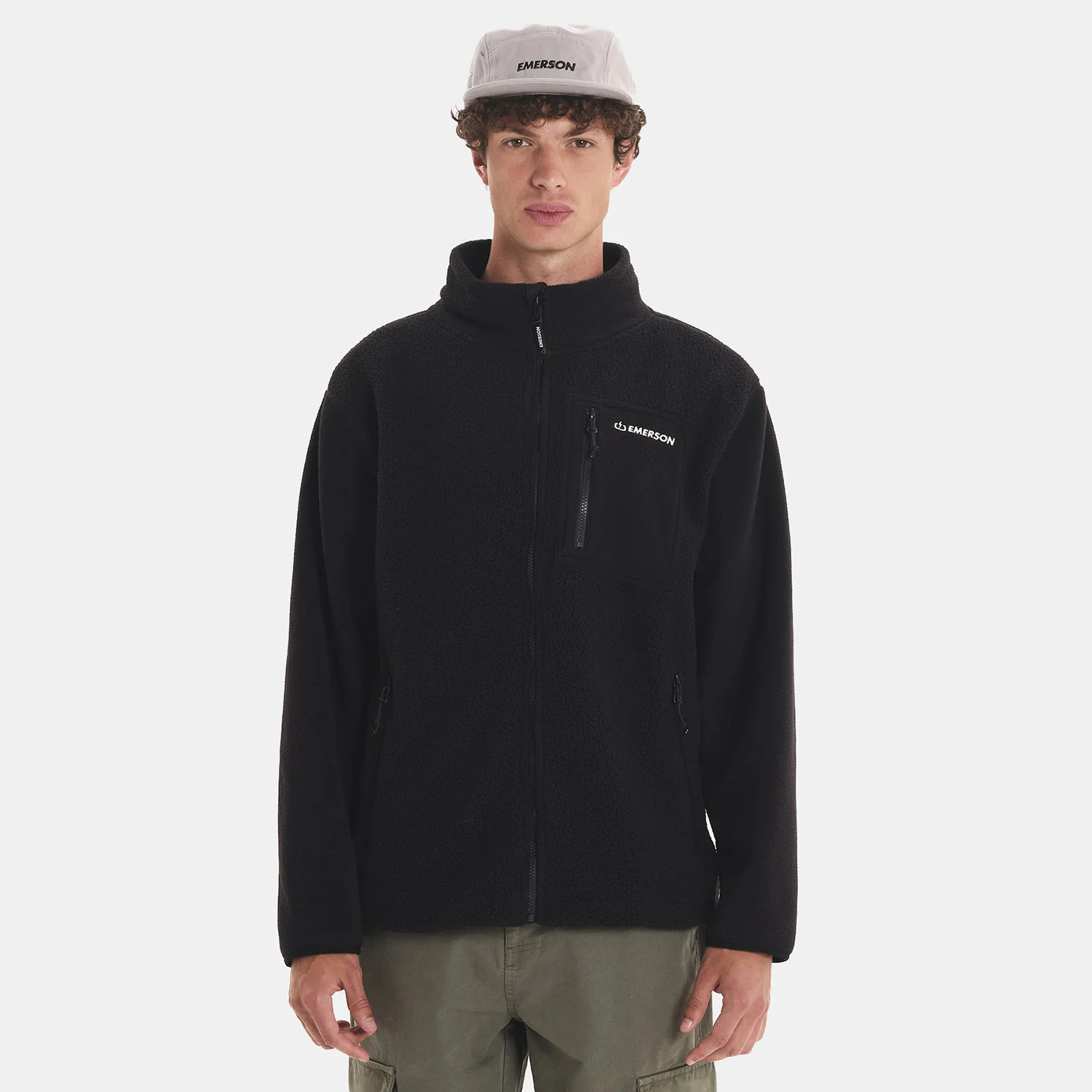 Φωτογραφία προϊόντος: EMERSON MEN'S FULL ZIP SHERPA JACKET ΜΑΥΡΟ