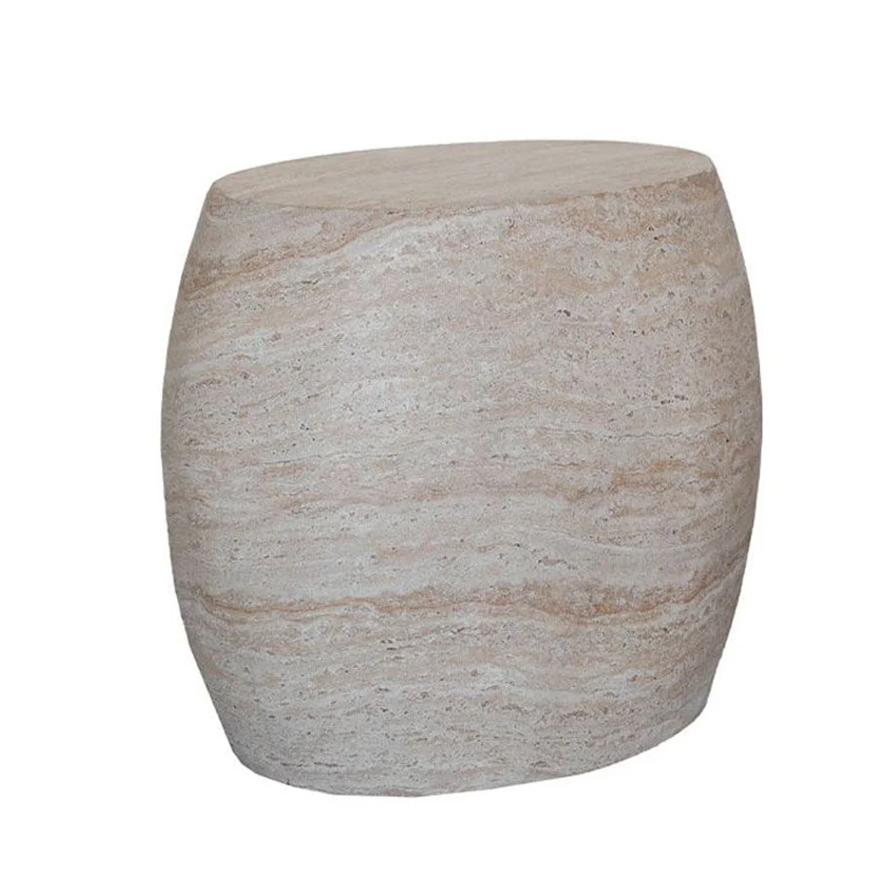 Φωτογραφία προϊόντος: LIBERTA LITHOS OVAL SIDE TABLE BEIGE 62x43x52.5