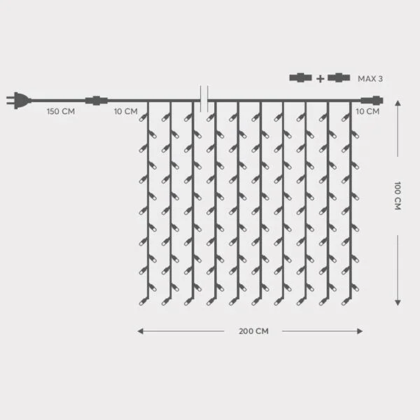 Φωτογραφία προϊόντος: ΚΟΥΡΤΙΝΑ, 200 LED 5MM, 230V, ΕΠΕΚΤΑΣΗ ΕΩΣ 5, ΠΡΟΕΚΤΑΣΗ ΠΑΡΟΧΗΣ 150CM, ΠΡΑΣΙΝΟ ΚΑΛΩΔΙΟ, ΚΑΟΥΤΣΟΥΚ, ΛΕΥΚΟ LED, 200X100CM, ΙΡ65 600-11115