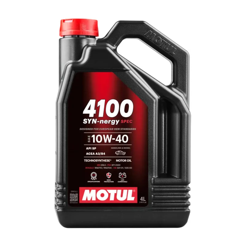 Φωτογραφία προϊόντος: Λιπαντικό Motul 4100 SYN-NERGY SPEC 10W-40 4lt