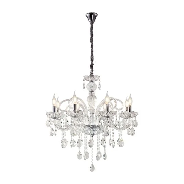 Φωτογραφία προϊόντος: Artekko Chandelier Nouli Πολυέλαιος 8φωτος Διάφανο Κρύσταλλο (70x70x70)cm