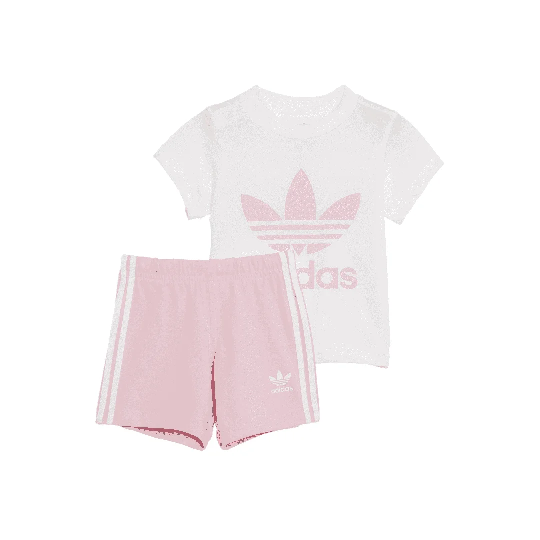 Φωτογραφία προϊόντος: Adidas Σετ BEBE SHORT TEE SET 2τμχ WHITE/PINK HE4658