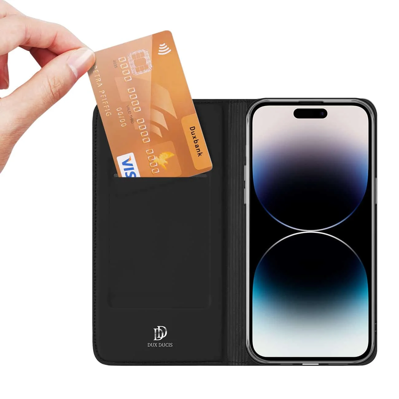Φωτογραφία προϊόντος: Θήκη Βιβλιαράκι iPhone 15 Pro Dux Ducis Μαύρο