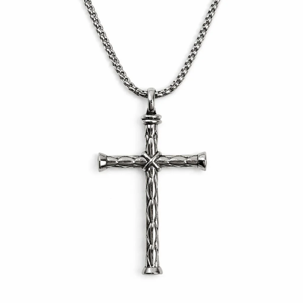 Φωτογραφία προϊόντος: Ghetto Stainless Steel Cross Necklace | Silver Tone