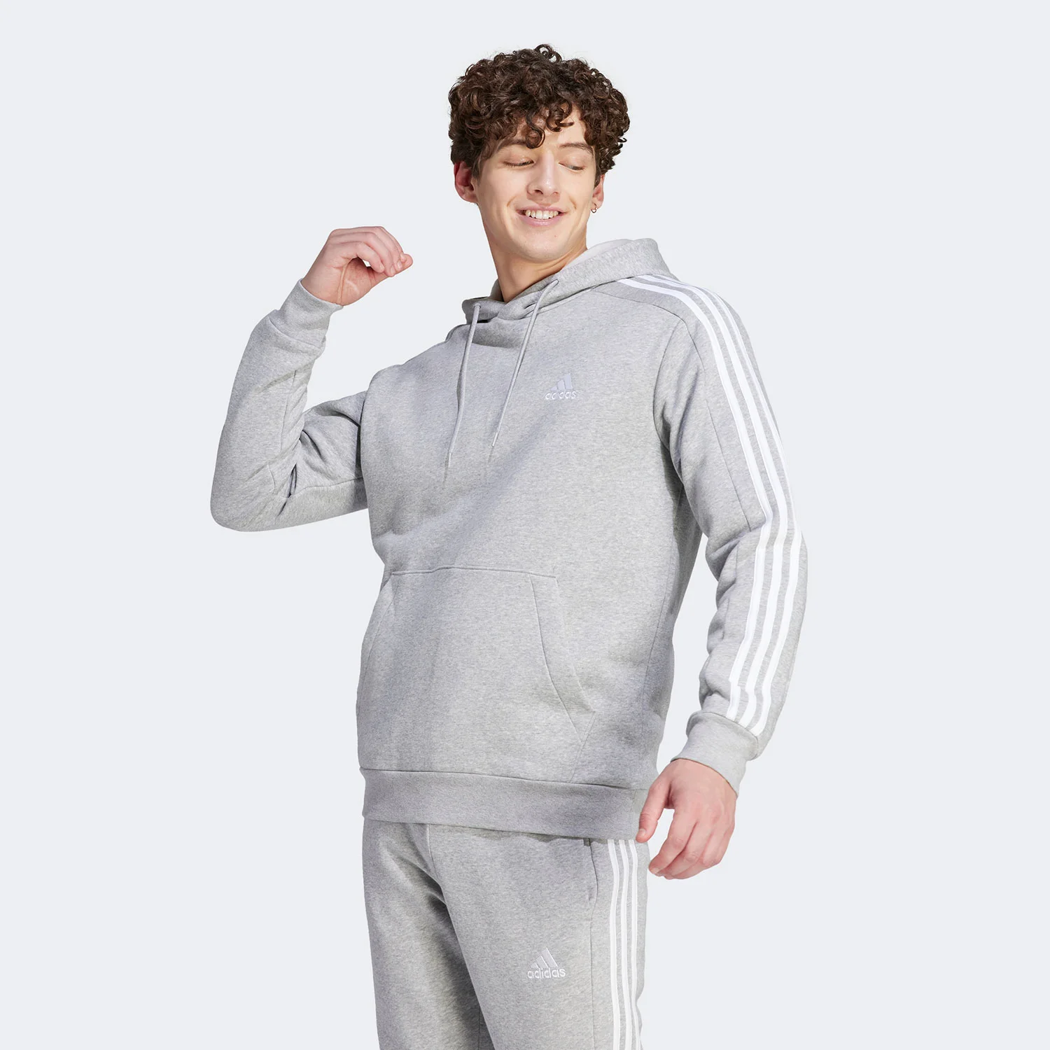 Φωτογραφία προϊόντος: ADIDAS PERFORMANCE ADIDAS ESSENTIALS FLEECE 3-STRIPES HOODIE ΓΚΡΙ