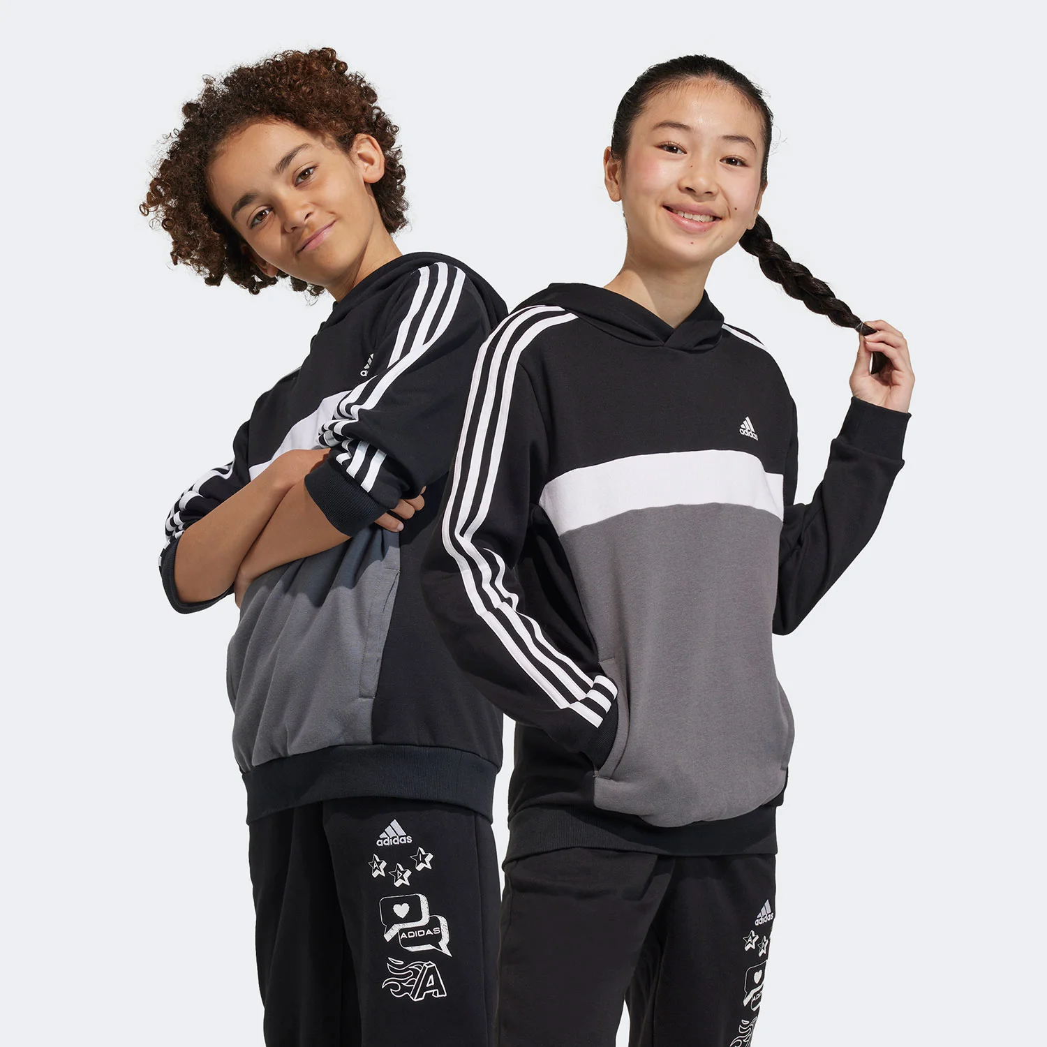 Φωτογραφία προϊόντος: ADIDAS PERFORMANCE ADIDAS KIDS TIBERIO 3-STRIPES COLORBLOCK FLEECE HOODIE ΜΑΥΡΟ