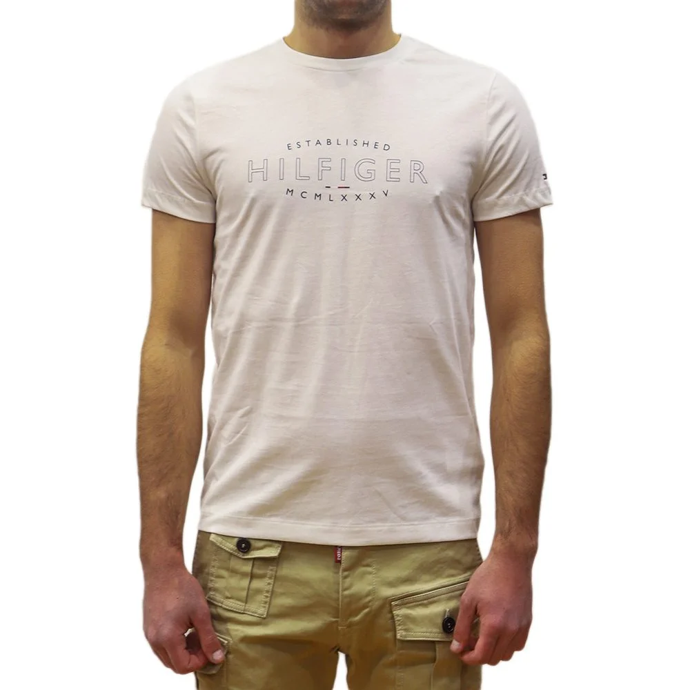 Φωτογραφία προϊόντος: TOMMY HILFIGER MANLOGO SLIM FIT T-SHIRT WHITE