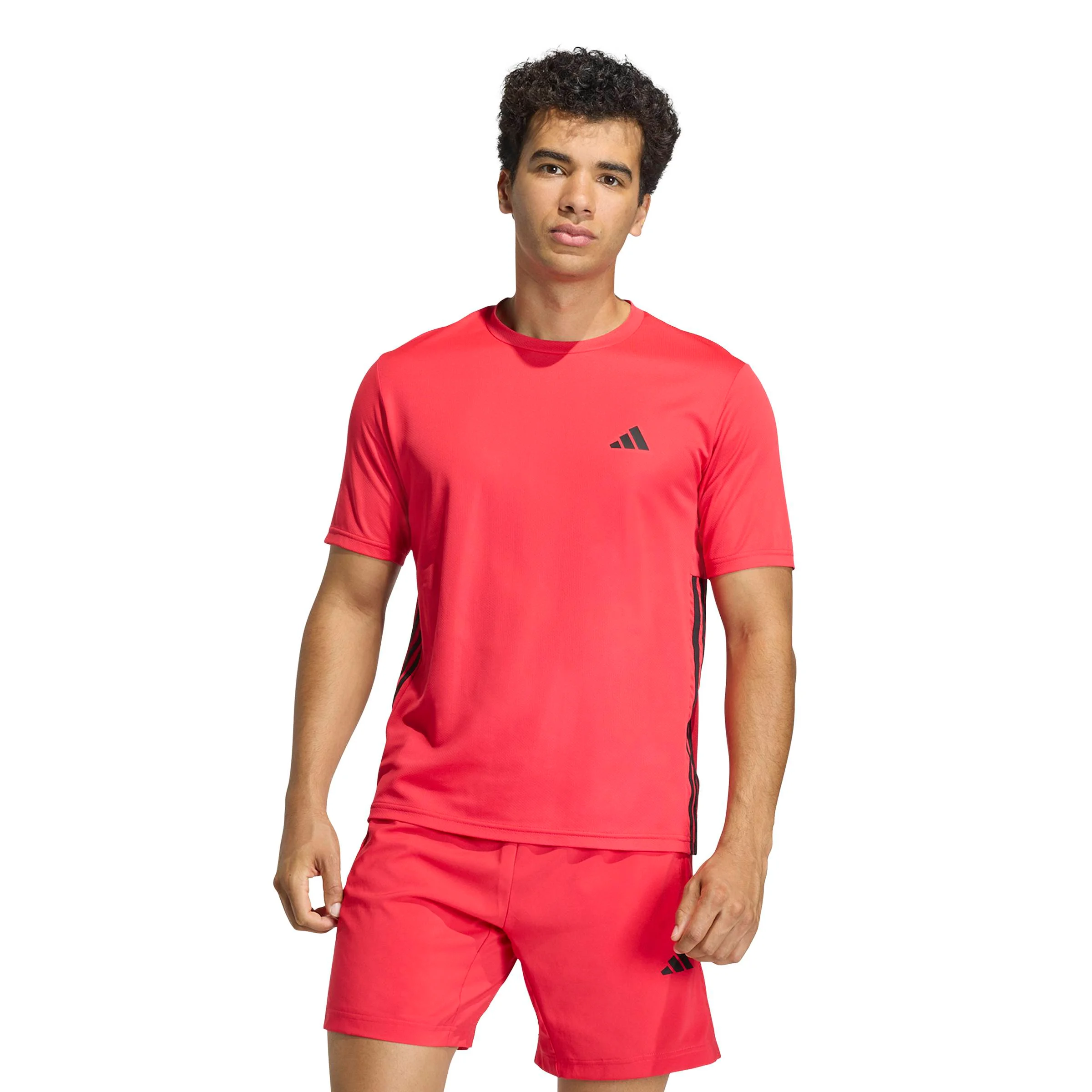 Φωτογραφία προϊόντος: Adidas Workout Essentials Base 3-Stripes T-Shirt KD0700 Κόκκινο