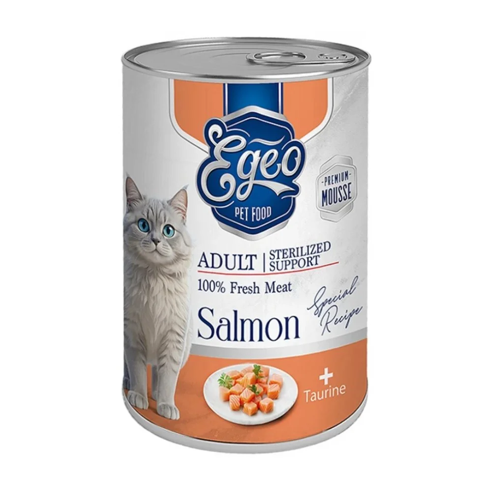 Φωτογραφία προϊόντος: Egeo Adult Cat Μους Σολομός Υγρή Τροφή για Γάτες 375gr