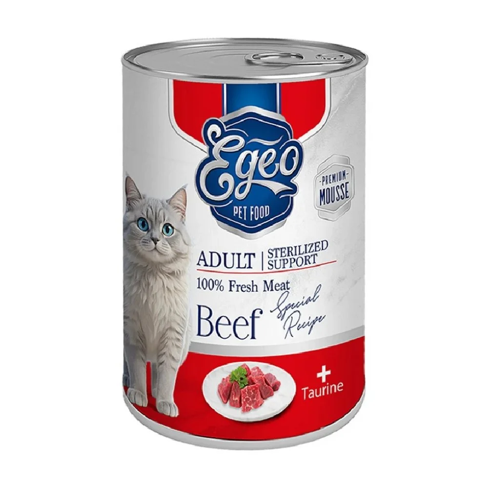 Φωτογραφία προϊόντος: Egeo Adult Cat Μους Βοδινό Υγρή Τροφή για Γάτες 375gr