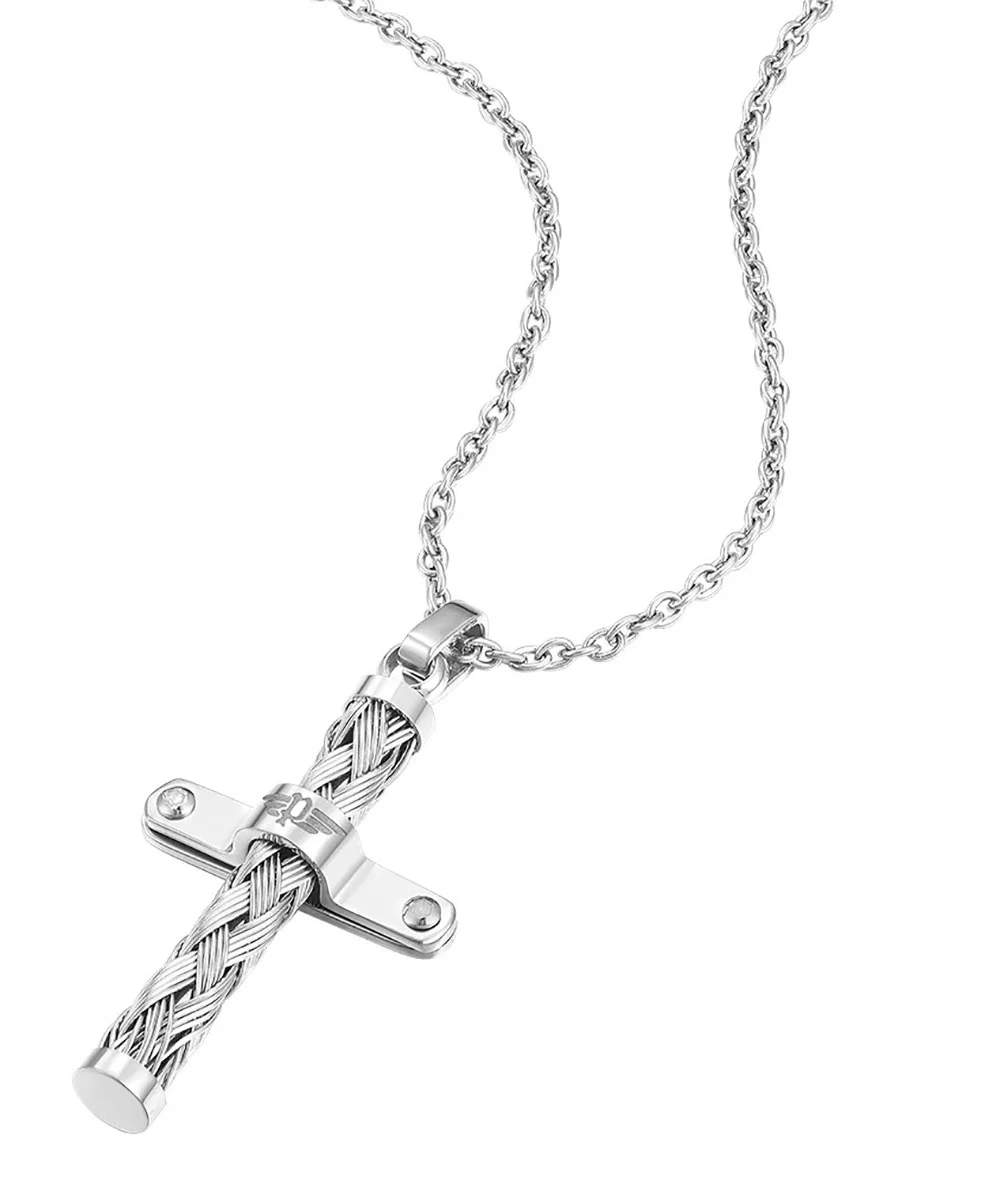 Φωτογραφία προϊόντος: POLICE Crossed, Silver Stainless Steel Necklace PEAGN0032402