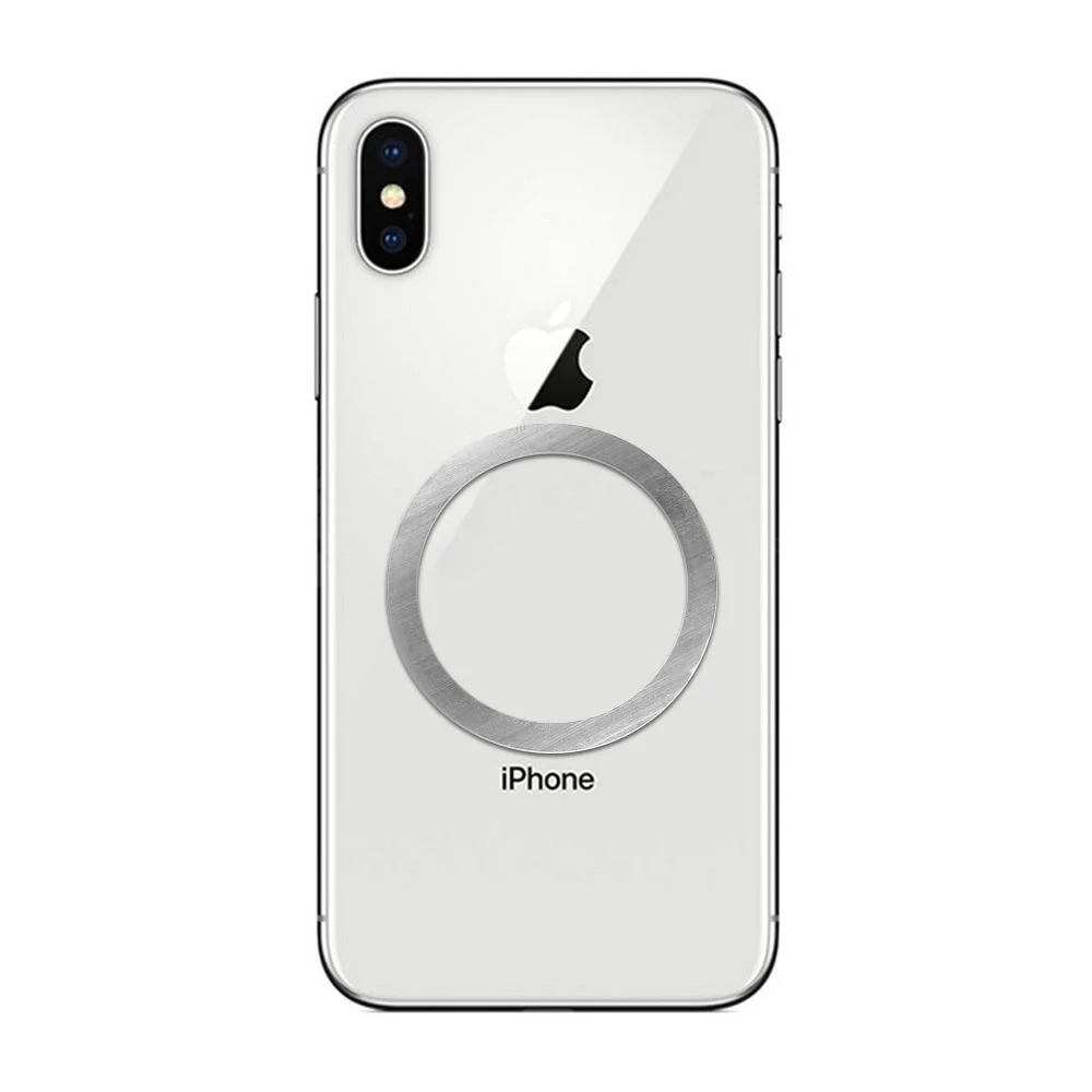 Φωτογραφία προϊόντος: . Universal round plate / magnet ring compatible with MagSafe silver
