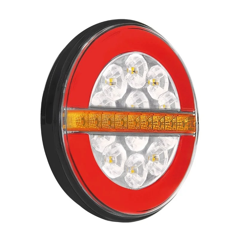 Φωτογραφία προϊόντος: ΦΩΣ ΠΙΣΩ ΑΡΙΣΤΕΡΟ DYNAMIC-O 140 mm 12/24V με 29 LED, 3 λειτουργίες (Θέση/Φλας/Stop), κόκκινο/πορτοκαλί/λευκό - 1 τεμ.