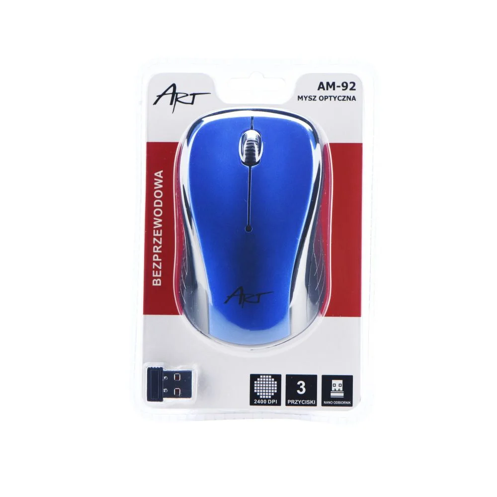 Φωτογραφία προϊόντος: . ART wireless computer mouse 2400 dpi AM-92 blue