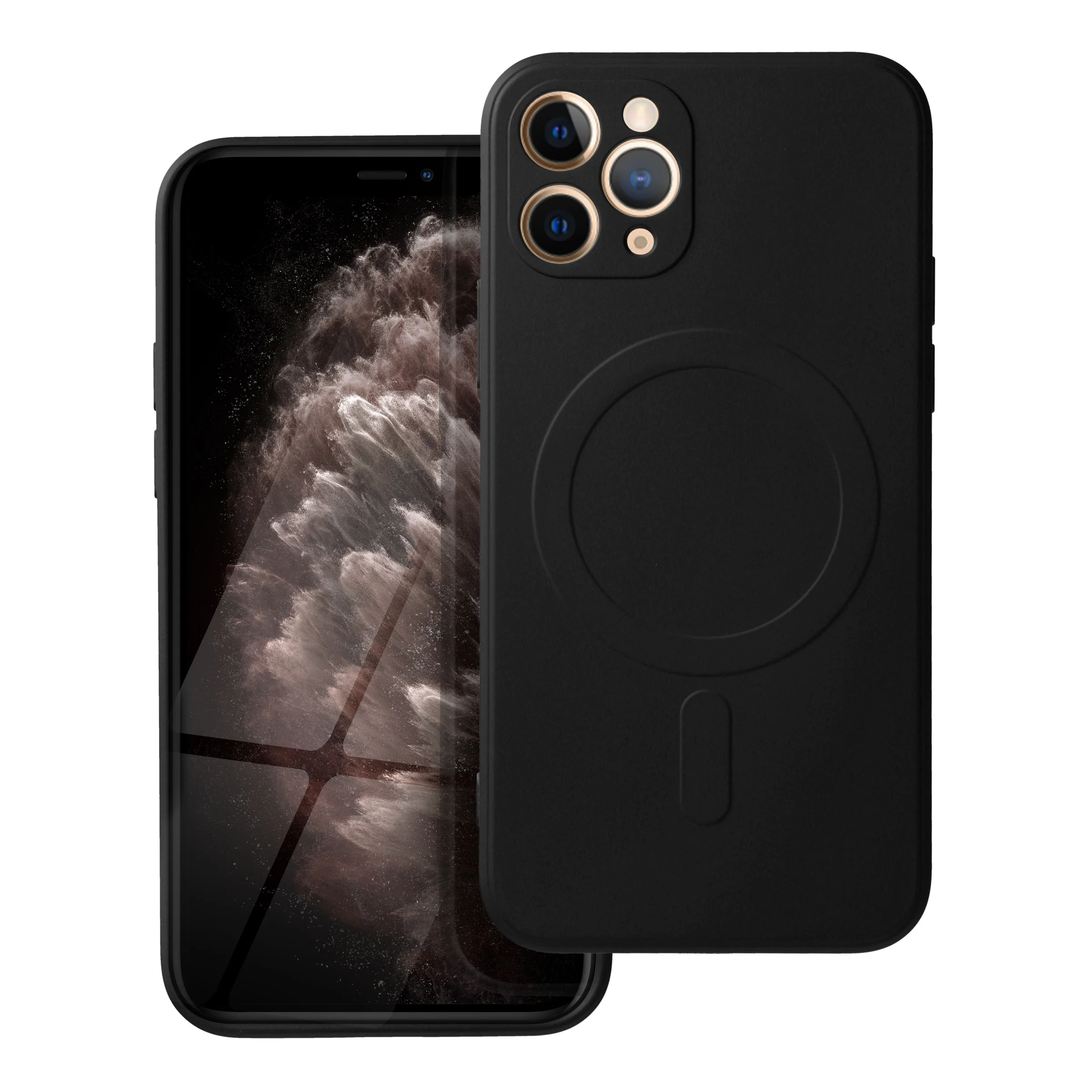 Φωτογραφία προϊόντος: . Silicone Mag Cover case compatible with MagSafe for IPHONE 11 PRO black