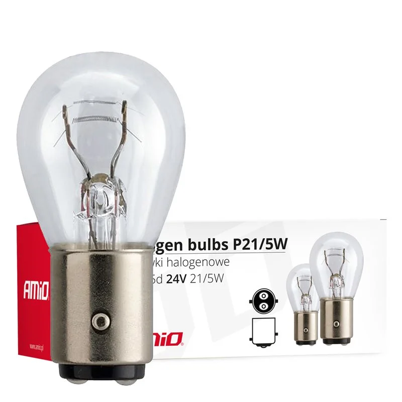 Φωτογραφία προϊόντος: AMIO P21/5W 24V 21/5W BAY15d ΔΙΠΟΛΙΚΟ (STOP) ΑΛΟΓΟΝΟΥ ΚΟΥΤΙ 10ΤΕΜ.