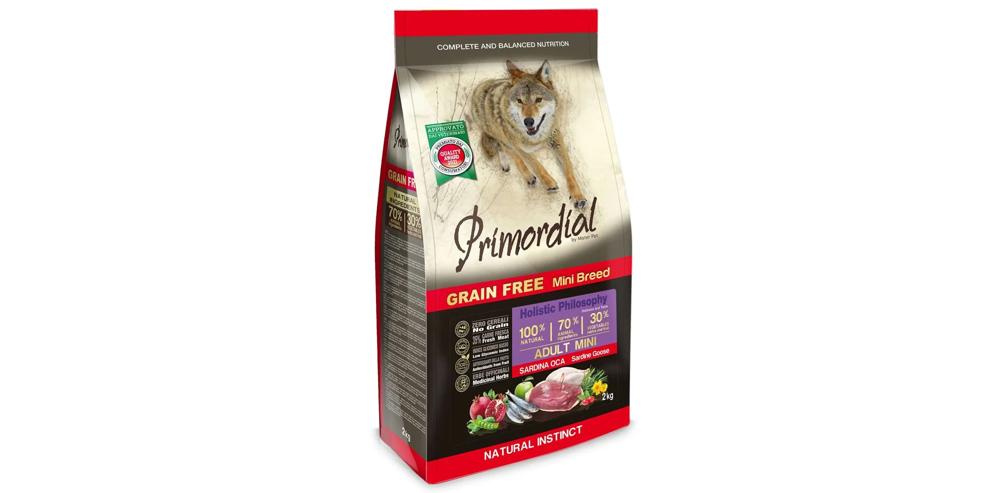 Φωτογραφία προϊόντος: Primordial Dog Mini Adult Sardine + Goose 2kg
