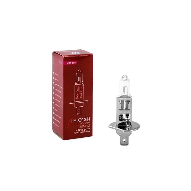 Φωτογραφία προϊόντος: H1 24V 70W P14,5s HEAVY DUTY LONG LIFE ΑΛΟΓΟΝΟΥ ΚΟΥΤΙ M-TECH - 1ΤΕΜ.