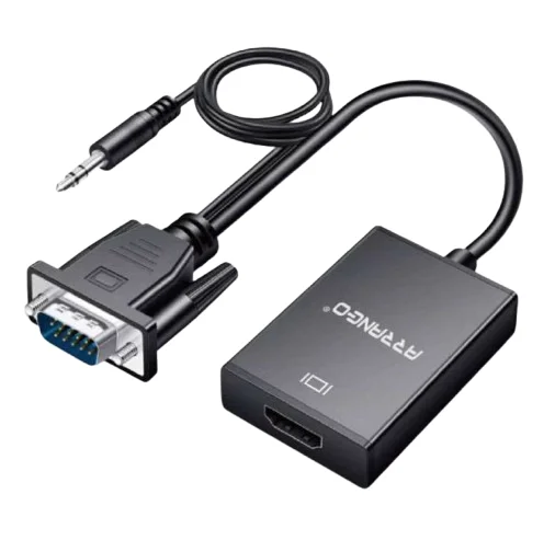 Φωτογραφία προϊόντος: OEM Arrango Μετατροπέας HDMI σε VGA ανάλυσης 1080p Μαύρος AC49306