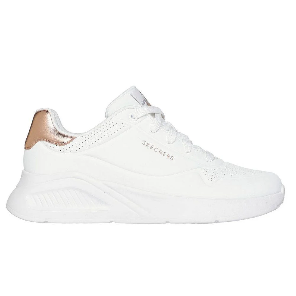 Φωτογραφία προϊόντος: 177291-WHT - SKECHERS UNO LITE - SHIMMER ALONG EMBOSSED DURALEATHER WOMENS SNEAKERS WHITE Color