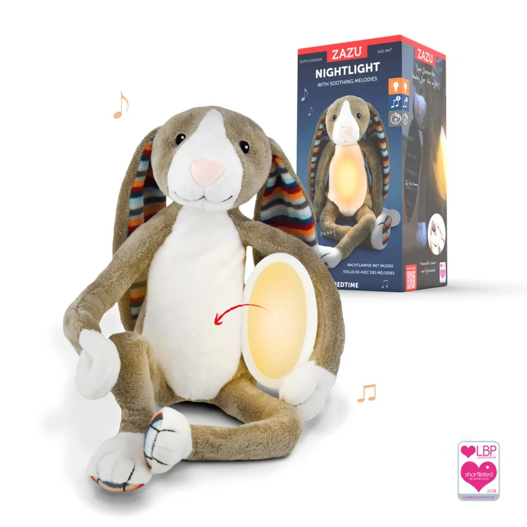 Φωτογραφία προϊόντος: Zazu Bo Nightlight Bunny Παιχνίδι με Λευκούς Ήχους
