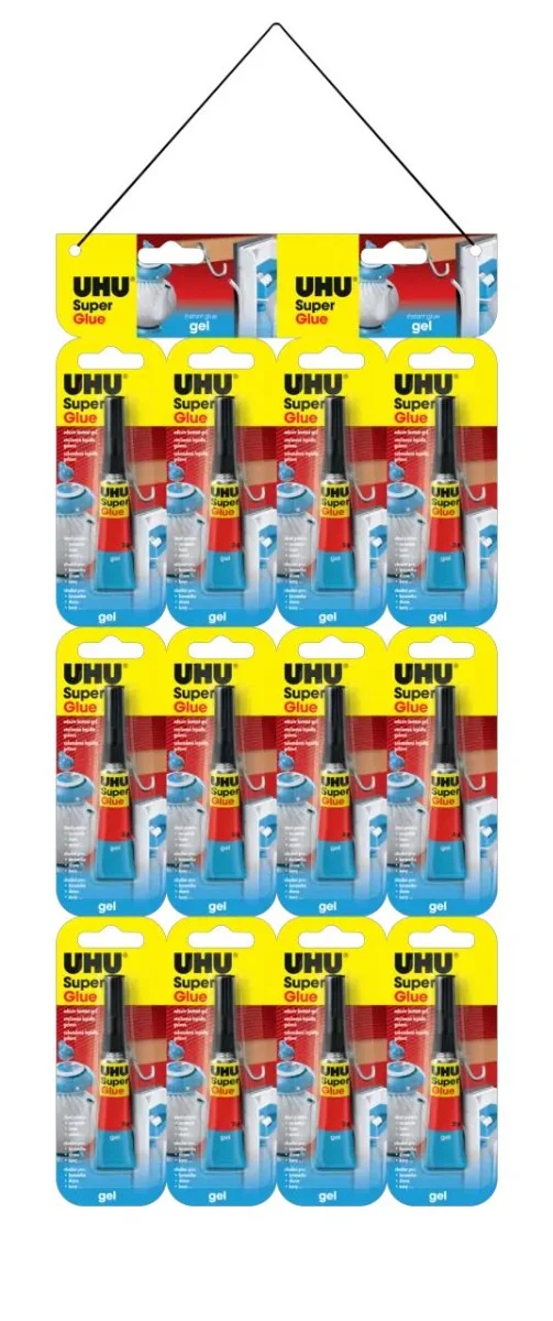 Φωτογραφία προϊόντος: UHU Superglue Κόλλα Gel Jumbo 2g B12 (12τμχ)