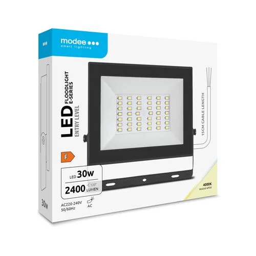 Φωτογραφία προϊόντος: Modee Lighting LED Προβολέας E-series Slim 30W 120° 4000K 2400 lm ERP