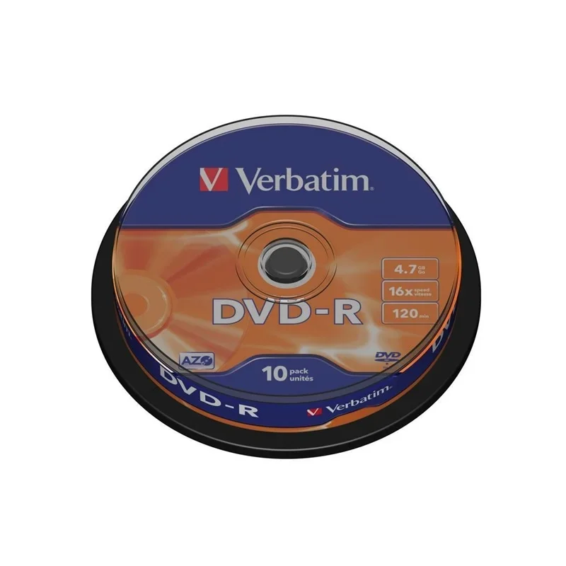 Φωτογραφία προϊόντος: Verbatim DVD-R 16X 120-4.7G Spindle 10T