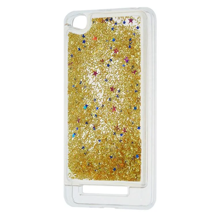 Φωτογραφία προϊόντος: Forcell Liquid Glitter Sand + Stars TPU Case Θήκη με Χρυσόσκονη Gold (Xiaomi Redmi 4A)