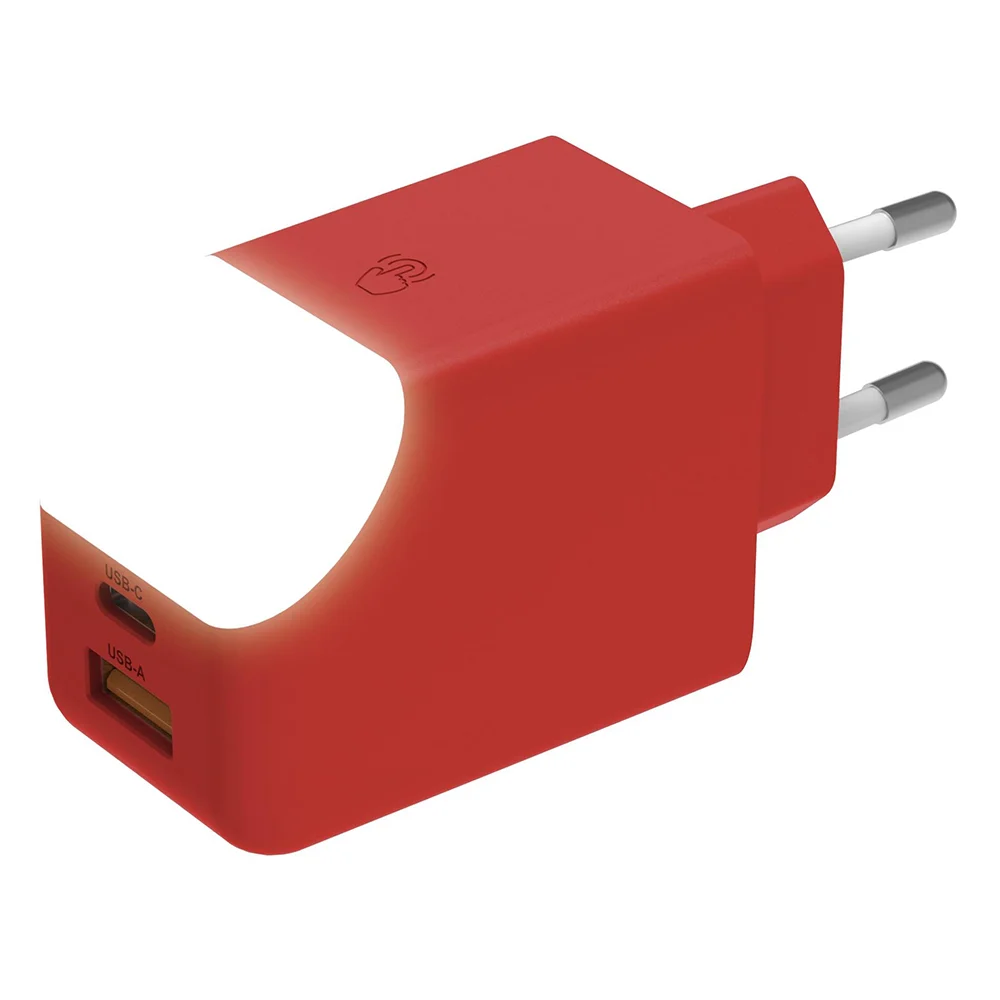 Φωτογραφία προϊόντος: Xoopar Ice-G Gan charger GRS 65W 1xUSB A + 1xUSB C + Torch Red