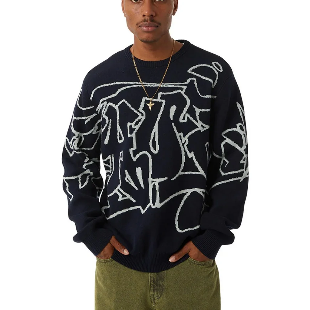 Φωτογραφία προϊόντος: Huf Outlines Crewneck Sweater (navy)