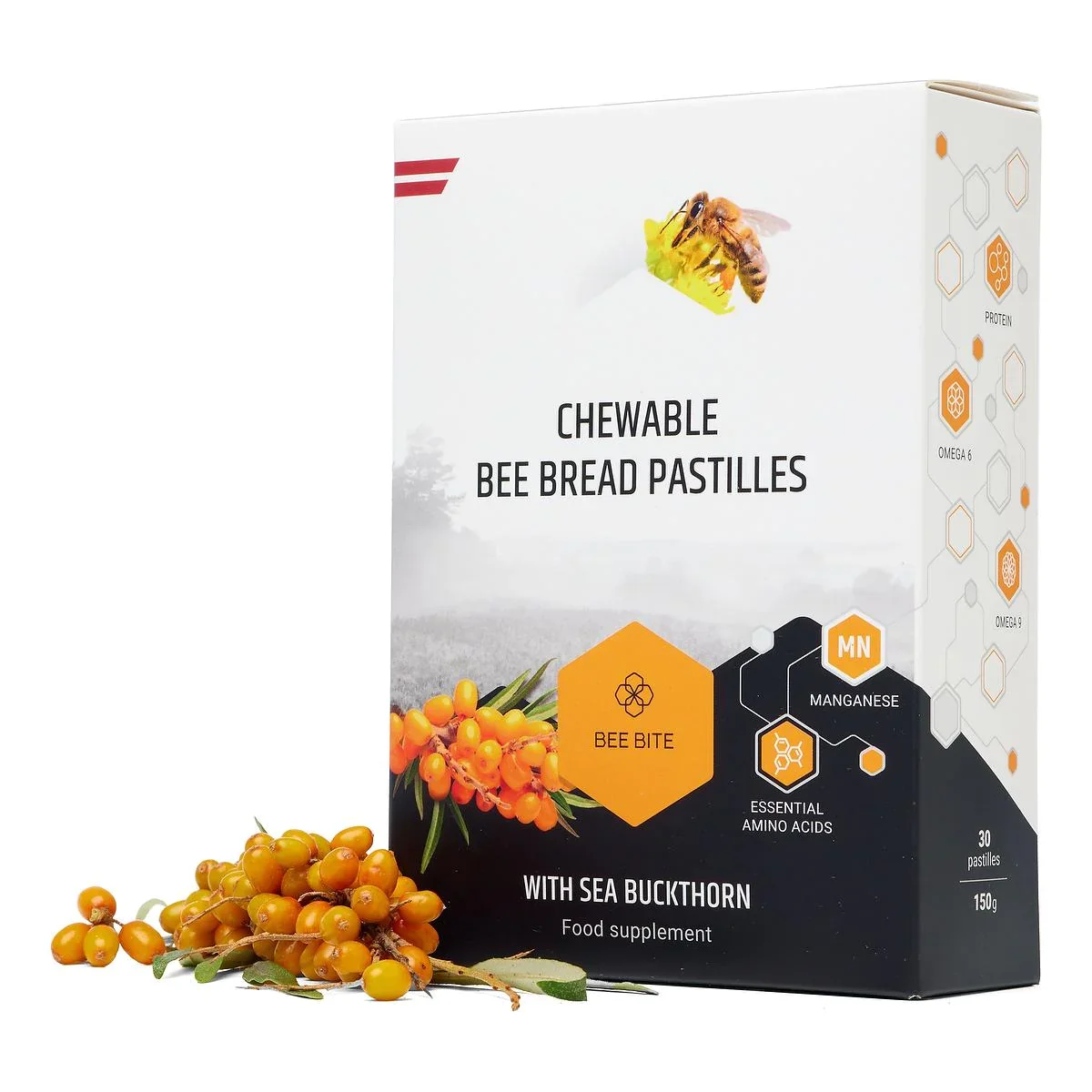 Φωτογραφία προϊόντος: Bee bread pastilles με Ιπποφαές 150gr