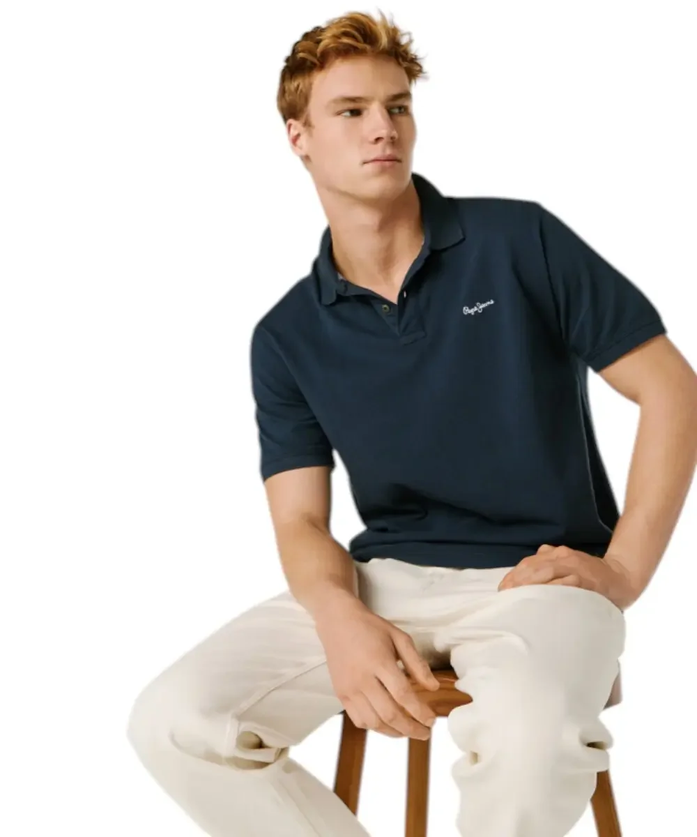 Φωτογραφία προϊόντος: Pepe Jeans - Ανδρικό T-shirt Polo Oscar PM5400087-594 Μπλε Σκούρο