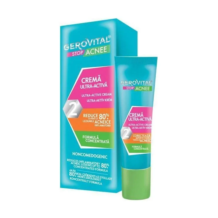 Φωτογραφία προϊόντος: Gerovital Stop Acnee Ultra-Active Κρέμα Αντιμικροβιακής Προστασίας 15ml
