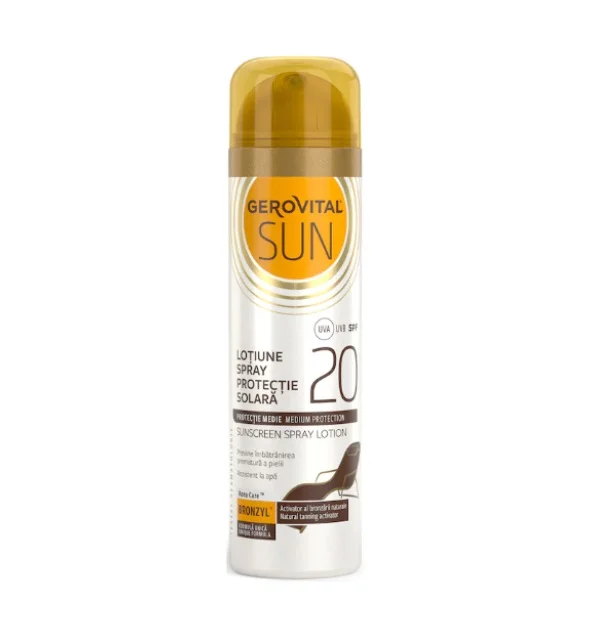 Φωτογραφία προϊόντος: Gerovital Sun Spray lotion σώματος SPF 20-150ml