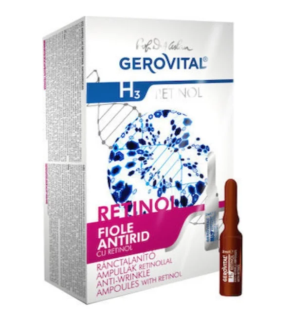 Φωτογραφία προϊόντος: Gerovital H3 Retinol Αντιρυτιδικές Αμπούλες Ρετινόλης 6% 10 amp x 2ml