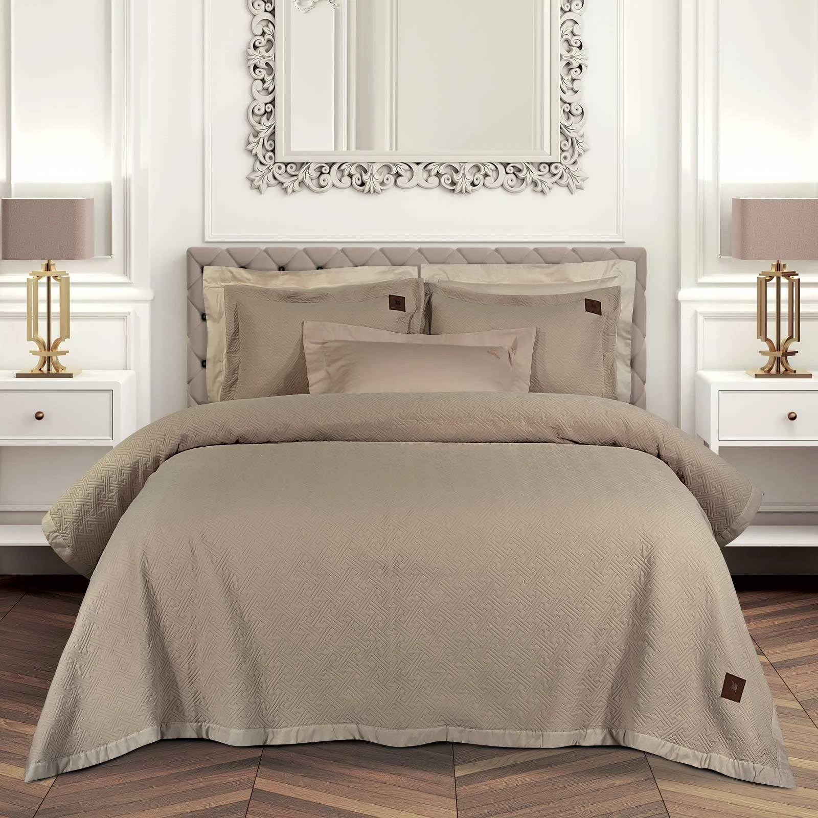 Φωτογραφία προϊόντος: Κουβερλί 240x250 King Greenwich Polo Club Essential 4452 Taupe 100% Microsatin