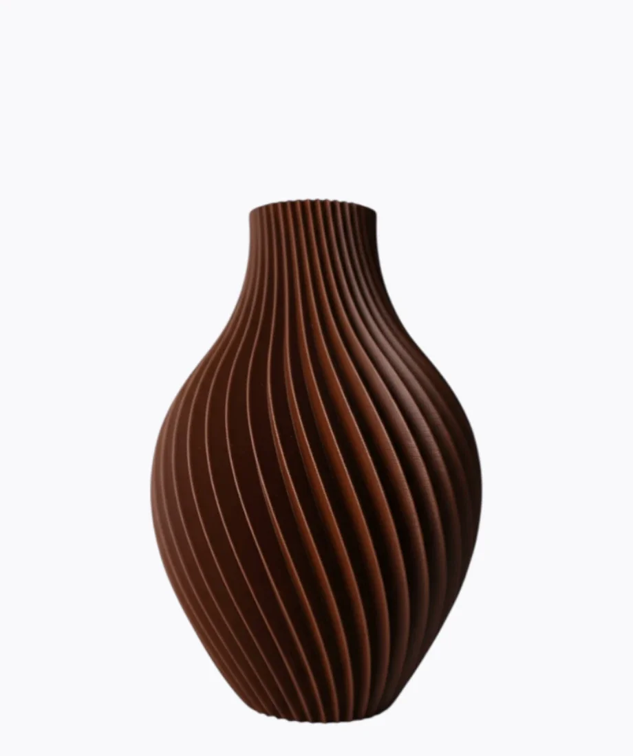 Φωτογραφία προϊόντος: Minimal 3D Βάζο Felicia Matte Μαύρη Σοκολάτα