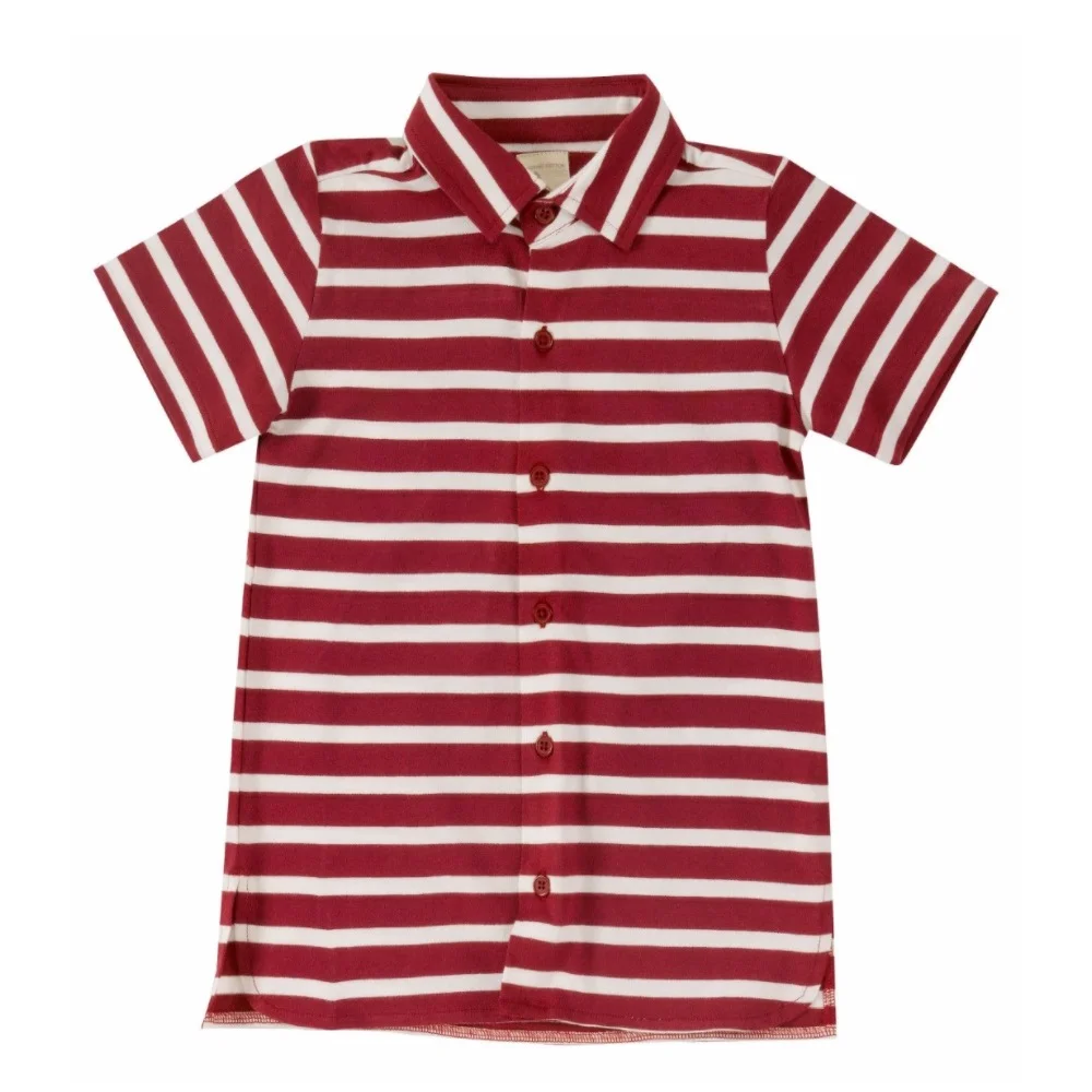 Φωτογραφία προϊόντος: Striped organic shirt red Pigeon