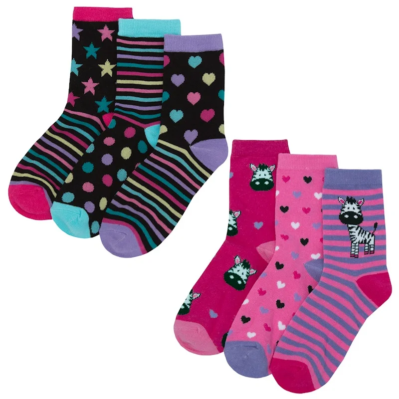 Φωτογραφία προϊόντος: Triple pack of socks Zebra/Star girl Tick Tock