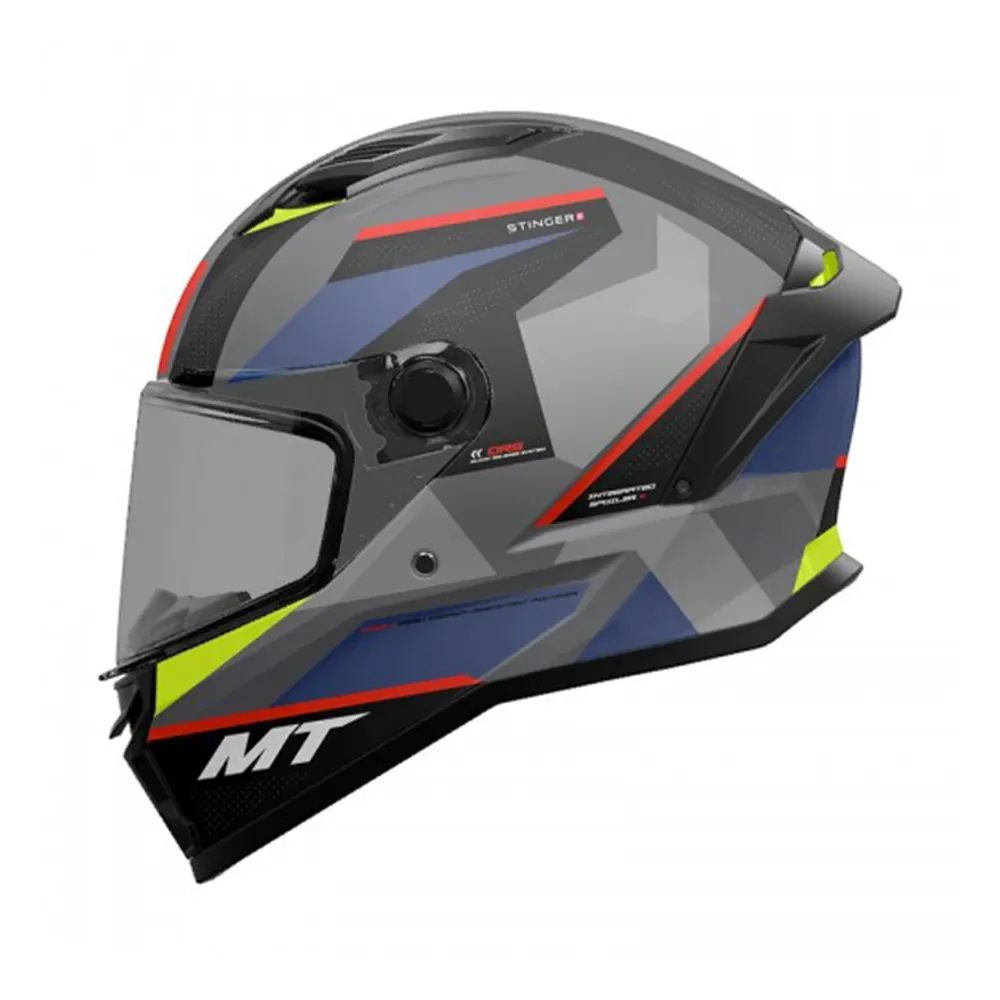Φωτογραφία προϊόντος: ΚΡΑΝΟΣ FULL FACE STINGER 2 CHESTE B7 BLACK/GREY/BLUE MATT ECE 22.06 | MT