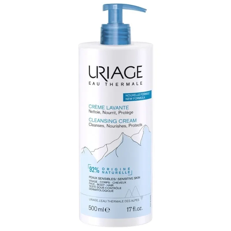 Φωτογραφία προϊόντος: Uriage Cleansing Cream Κρέμα Καθαρισμού Για Πρόσωπο, Σώμα & Μαλλιά 500ml