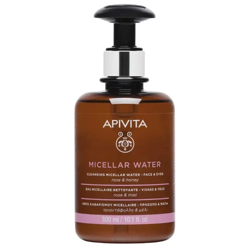 Φωτογραφία προϊόντος: Apivita Micellar Water Νερό Καθαρισμού Για Πρόσωπο & Μάτια Με Τριαντάφυλλο & Μέλι 300ml