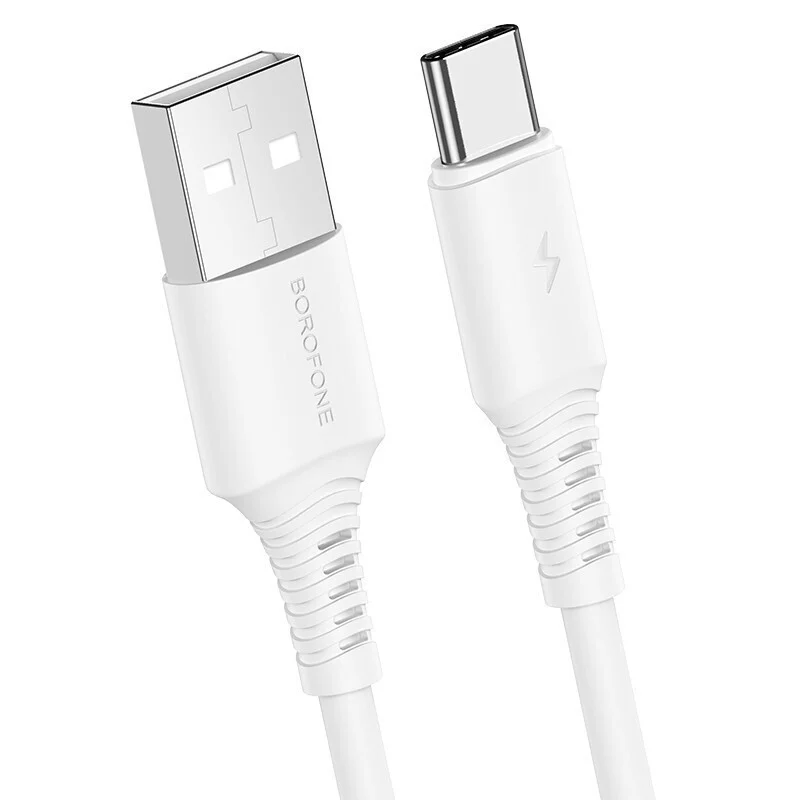 Φωτογραφία προϊόντος: Borofone Harmony BX55 USB 2.0 Cable USB-C male - USB-A male Λευκό 1m