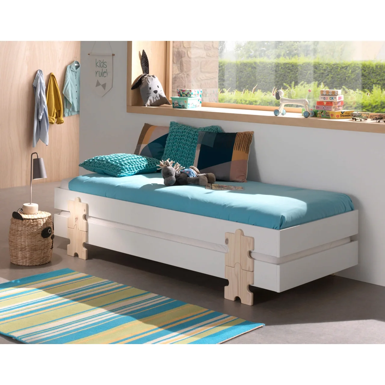 Φωτογραφία προϊόντος: Vipack Κρεβάτι Modulo Puzzle combination Double λευκό - MDF + Ξύλο πεύκου - 204Μx98Πx48Υ