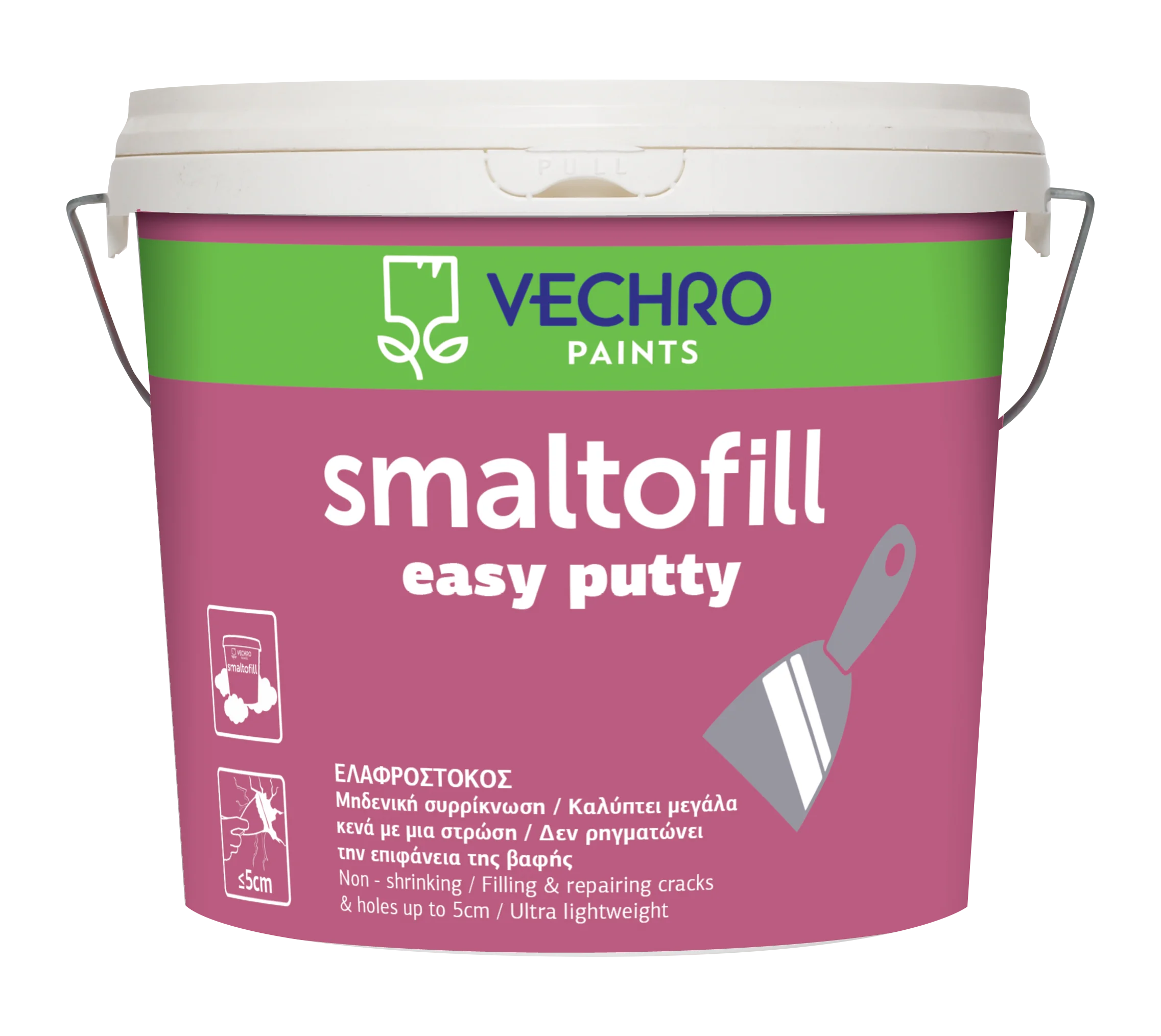 Φωτογραφία προϊόντος: Vechro Smaltofill Easy Putty Ελαφρύς Λευκός Έτοιμος Στόκος 1lt
