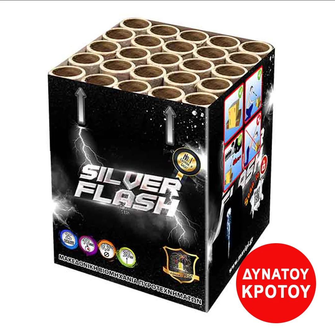 Φωτογραφία προϊόντος: OEM Πυροτέχνημα Silver Flash Κρότου 25Βολές