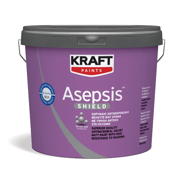 Φωτογραφία προϊόντος: KRAFT Master - Asepsis+#x2122; Shield Bελουτέ Ματ Πλαστικό Χρώμα, Ανθεκτικό στο Πλύσιμο και στα Μικρόβια - Λευκό