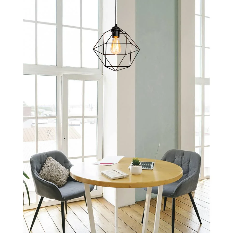 Φωτογραφία προϊόντος: Heronia DM-03 1/L BLACK ΚΡΕΜΑΣΤΟ ΠΟΛΥΓΩΝΟ ΜΕΤΑΛΛΙΚΟ