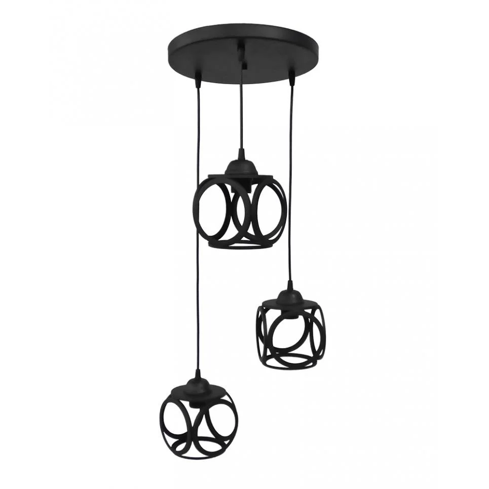 Φωτογραφία προϊόντος: Heronia DM-05PENDEL 3/L BLACK ΚΡΕΜΑΣΤΟ ΑΝΙΣΟΠΕΔΟ ΚΥΒΟΣ ΜΕ ΚΥΚΛΟΥΣ ΜΕΤΑΛΛΙΚΟ